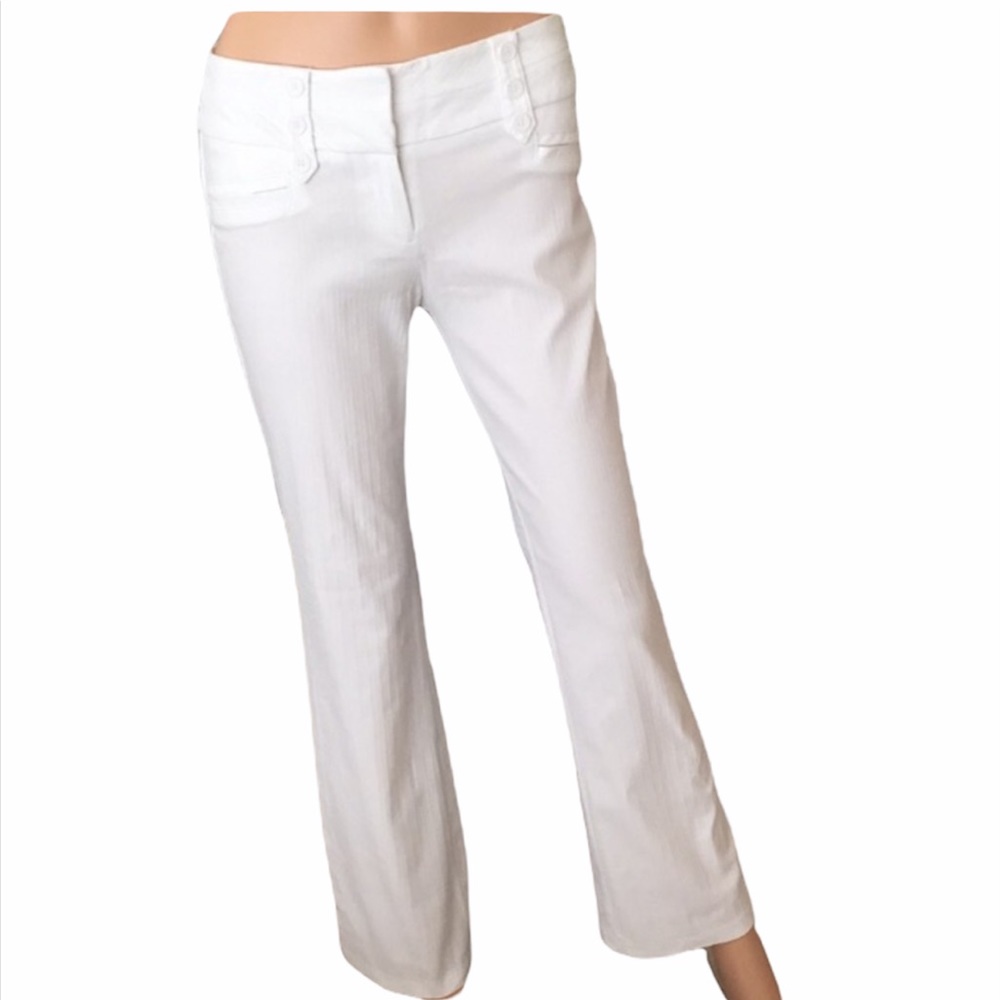 Vintage Joe B white hip huggers flare size S